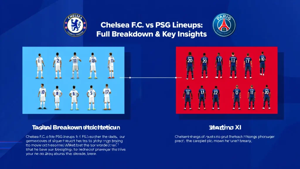 chelsea f.c. vs psg lineups​