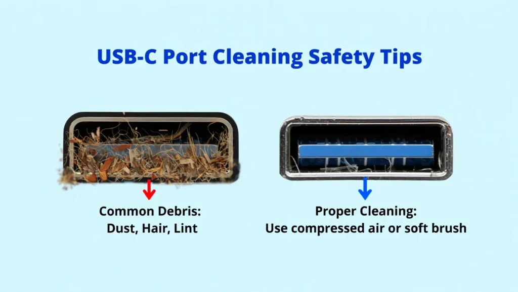 how to clean usb c port​